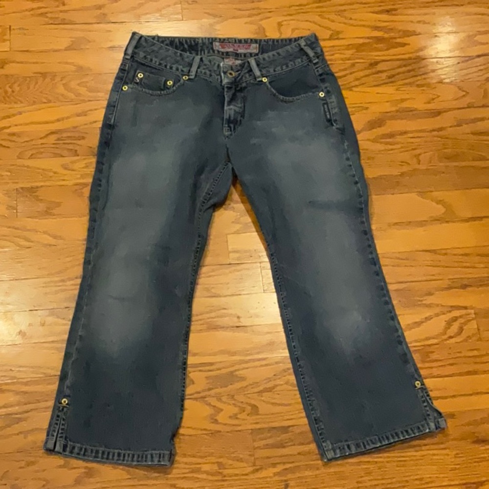 Silver Jean Capris